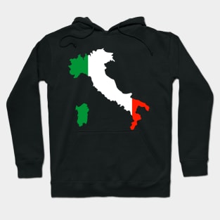 Italian Flag with map Hoodie